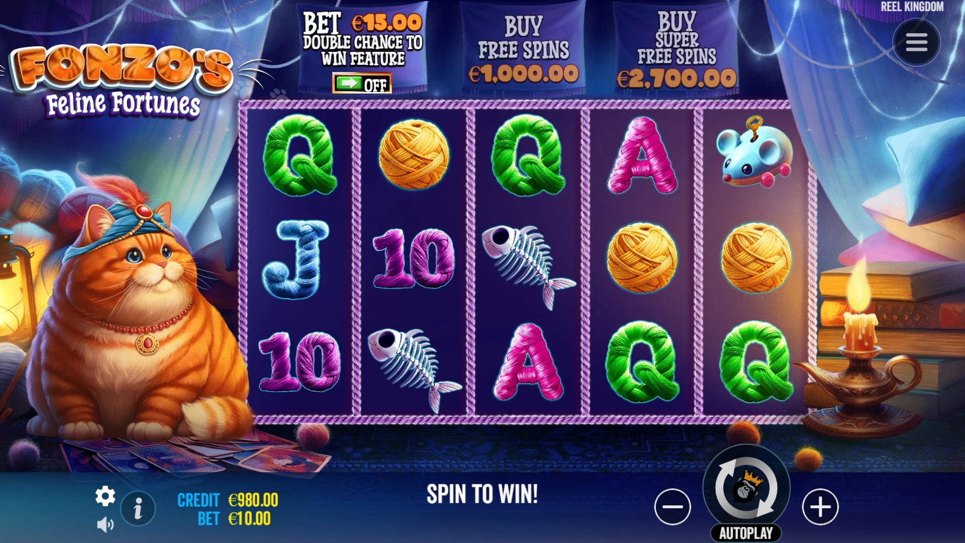 Fonzo's Feline Fortunes - screenshot with slot description 2